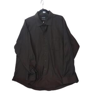 Dockers Iron Free Fitted XXL‎ Men's Dress Shirt Black